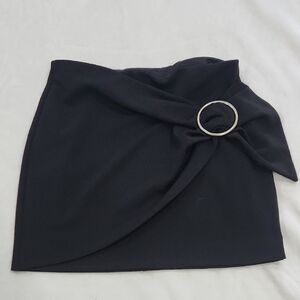 Express Black Mini Skirt with Silver Accent